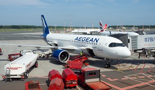 Das ist unsere Maschine. Ich fliege das erstmal mit Aegean 