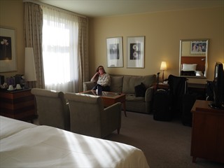Im Premium-Zimmer. Das ist eine Stufe unter President-Suite